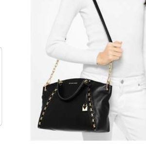 Michael Kors Genuine Leather Blacke Sadie